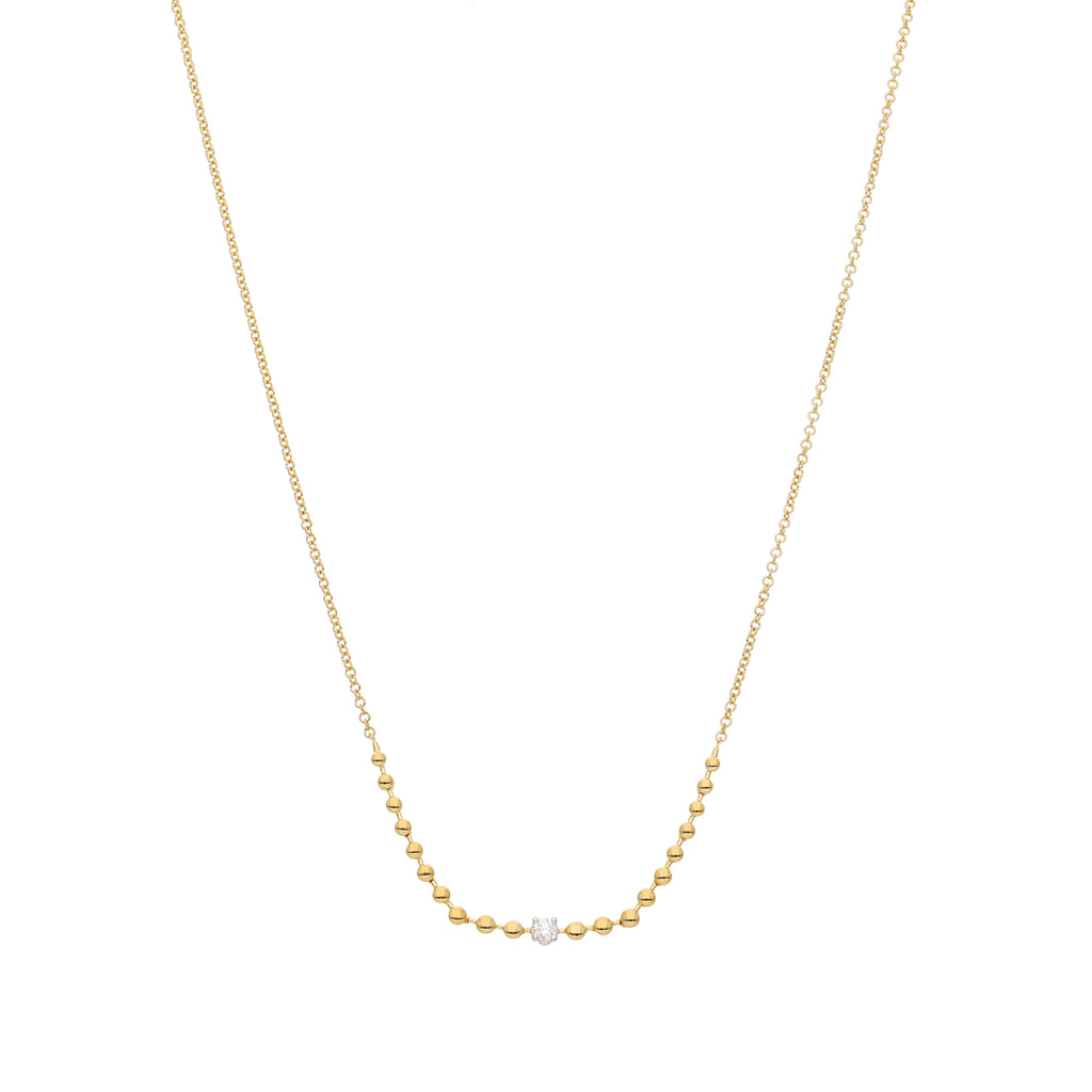 Collar Oro Amarillo y Brillantes CO-14163