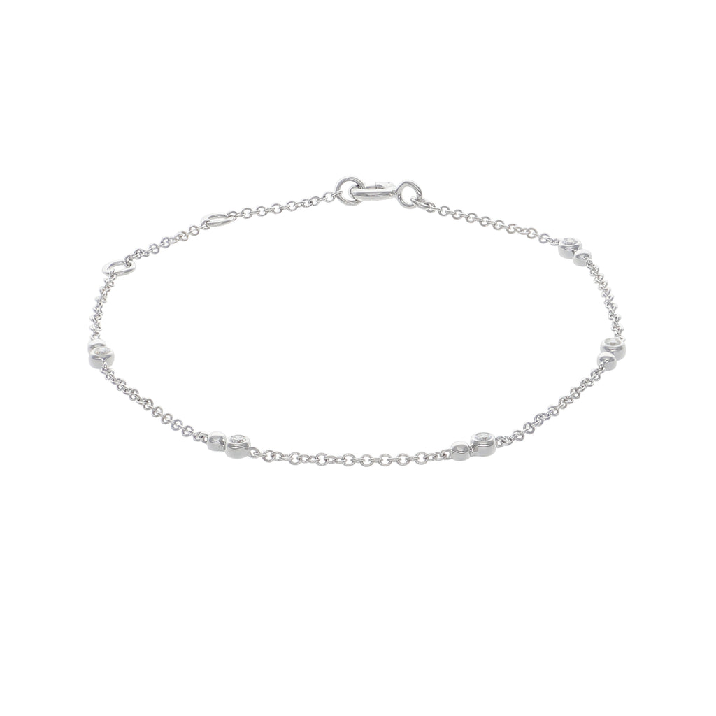 Pulsera Oro Blanco y Brillantes PU-14165