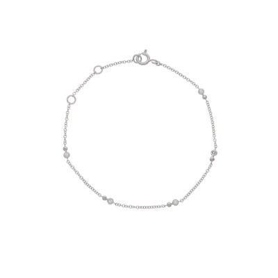 Pulsera Oro Blanco y Brillantes PU-14165