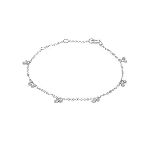 Pulsera Oro Blanco y Brillantes PU-14166