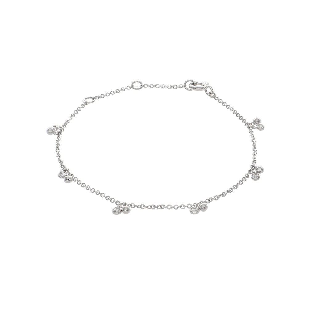 Pulsera Oro Blanco y Brillantes PU-14166