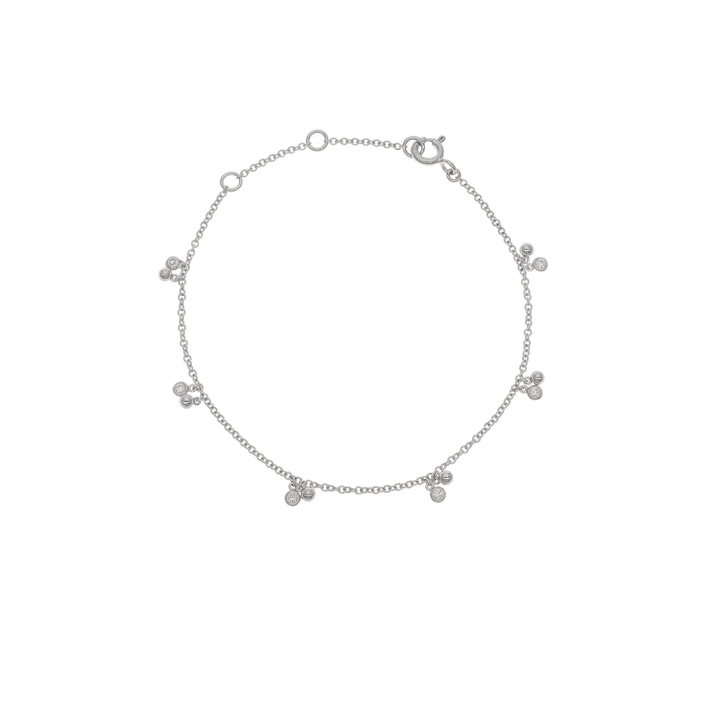 Pulsera Oro Blanco y Brillantes PU-14166