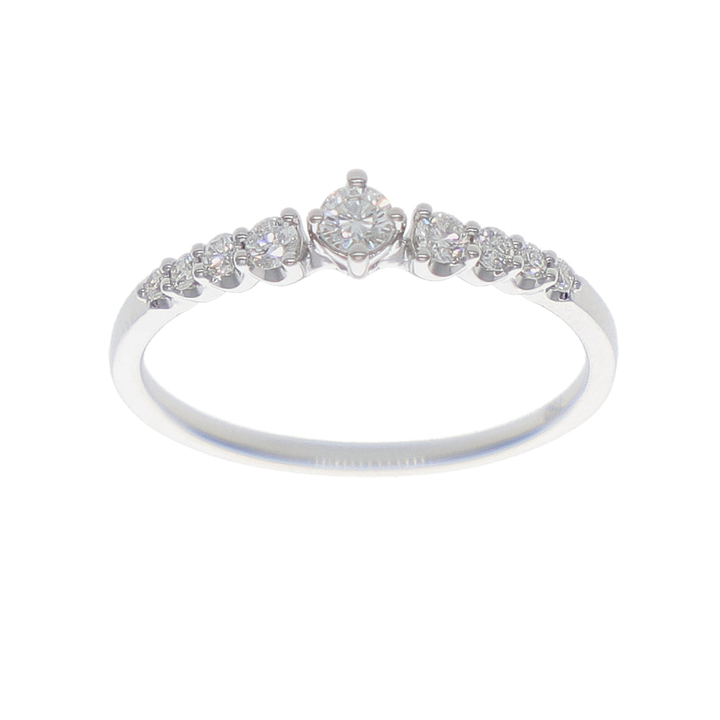 Anillo Oro Blanco y Brillantes AN-14167