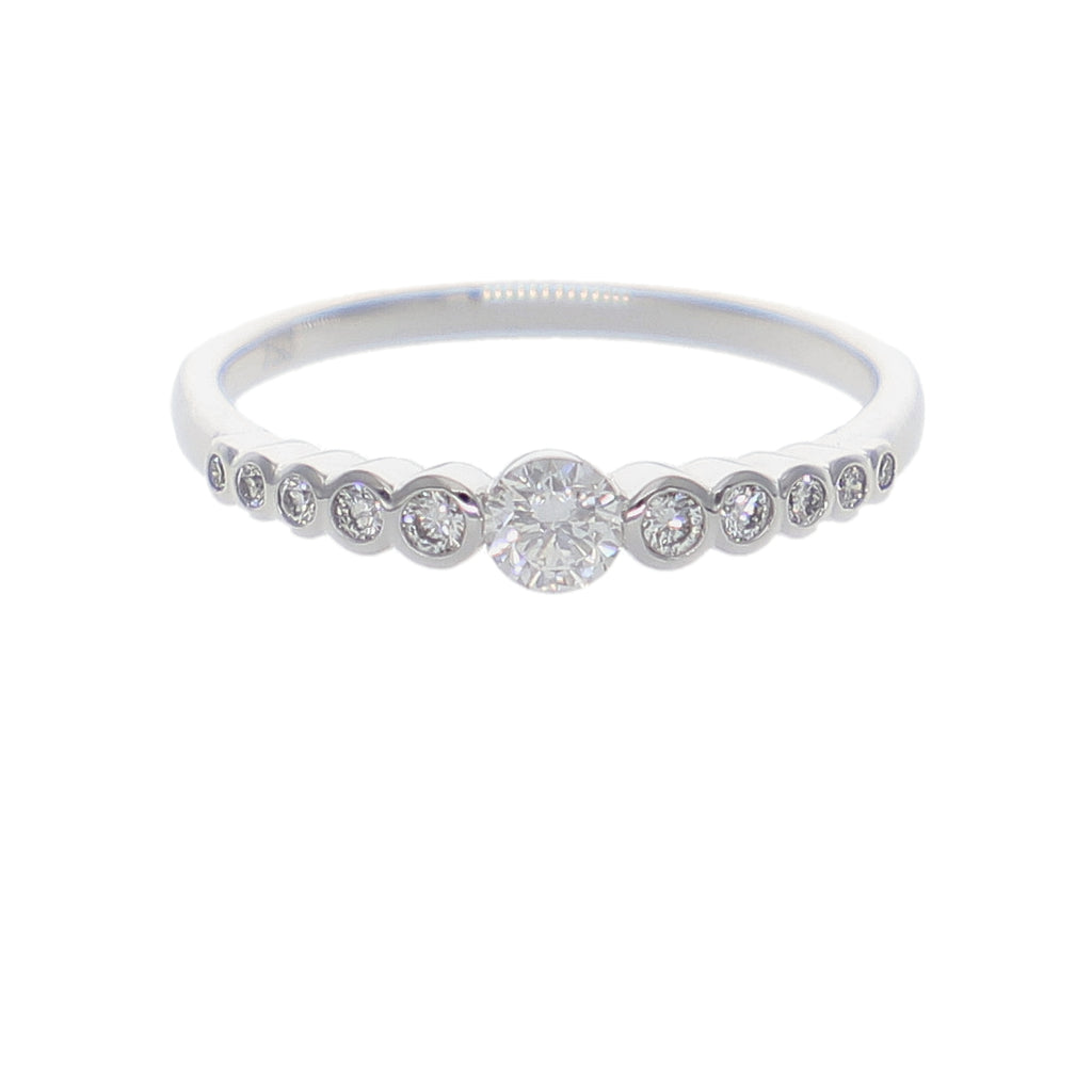 Anillo Oro Blanco y Brillantes AN-14169