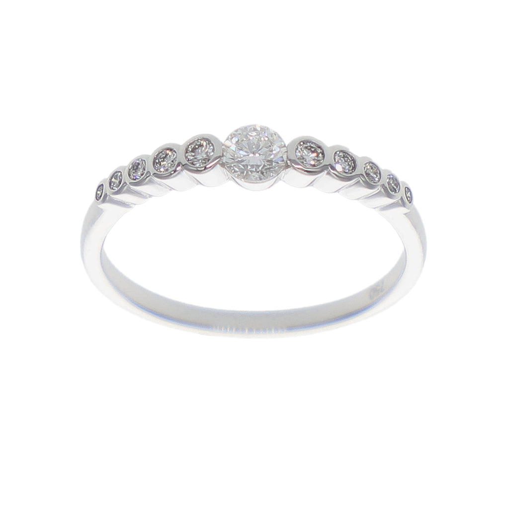 Anillo Oro Blanco y Brillantes AN-14169