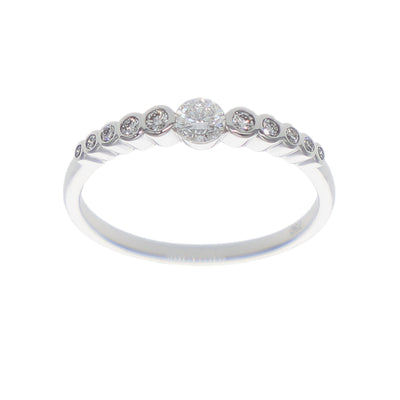 Anillo Oro Blanco y Brillantes AN-14169