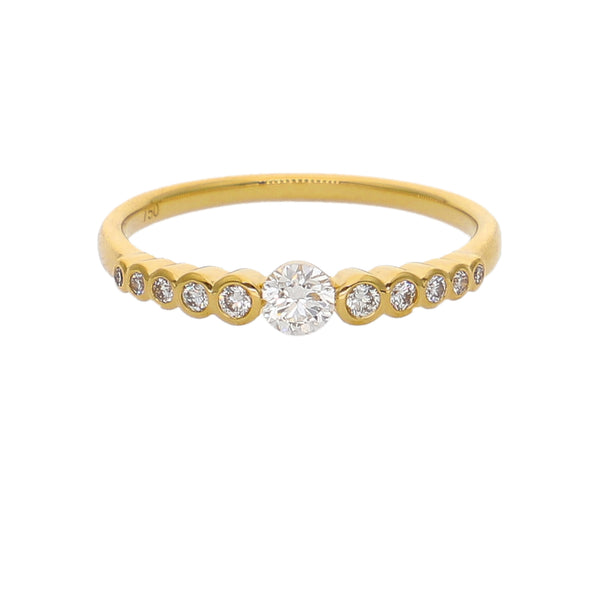 Anillo Oro Amarillo y Brillantes AN-14170