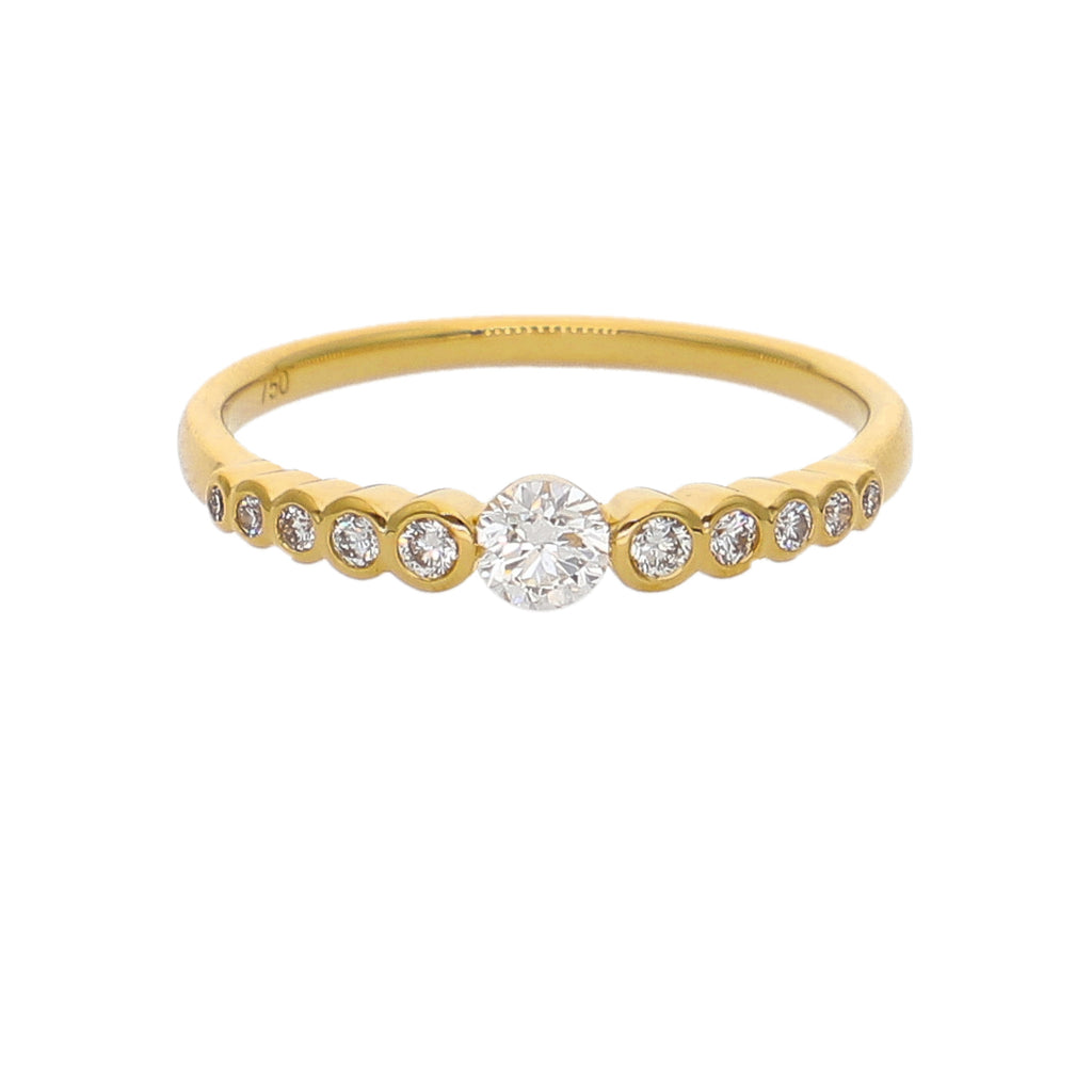 Anillo Oro Amarillo y Brillantes AN-14170