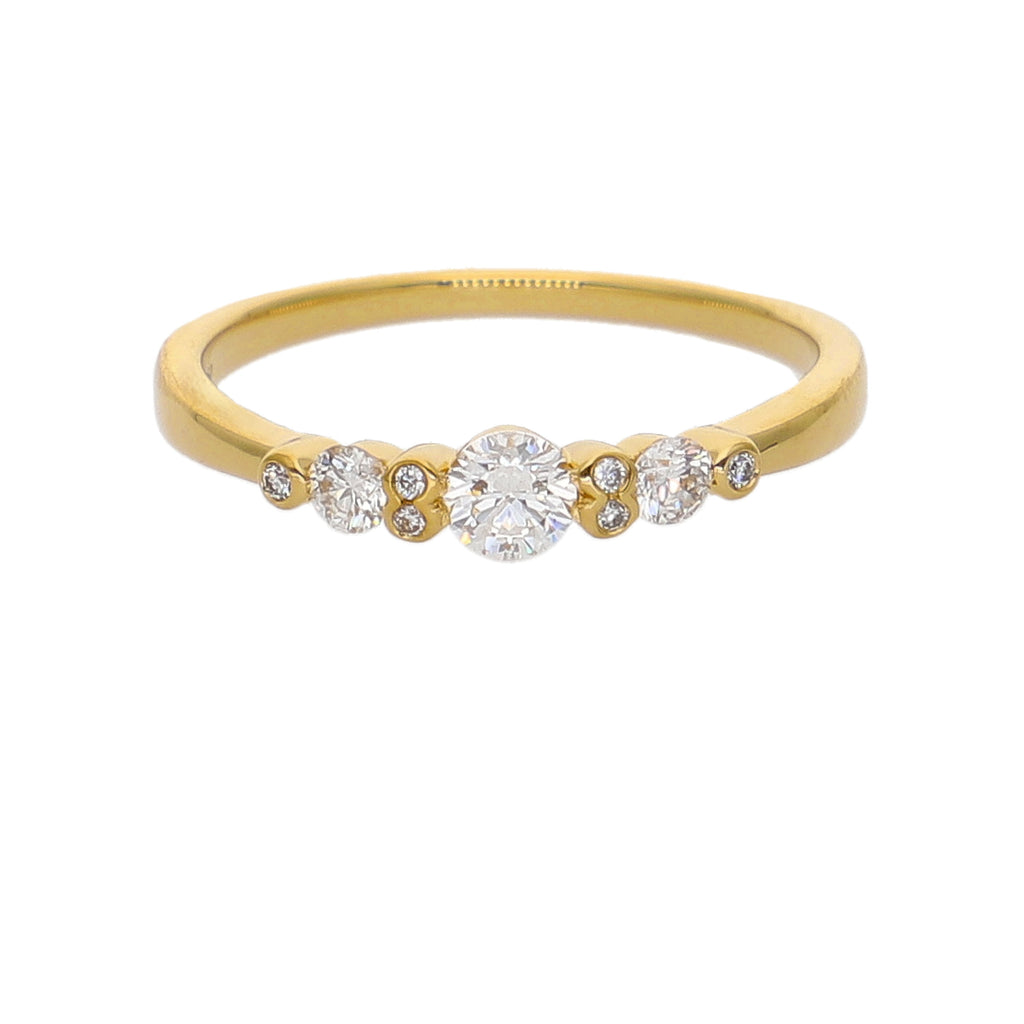 Anillo Oro Amarillo y Brillantes AN-14172