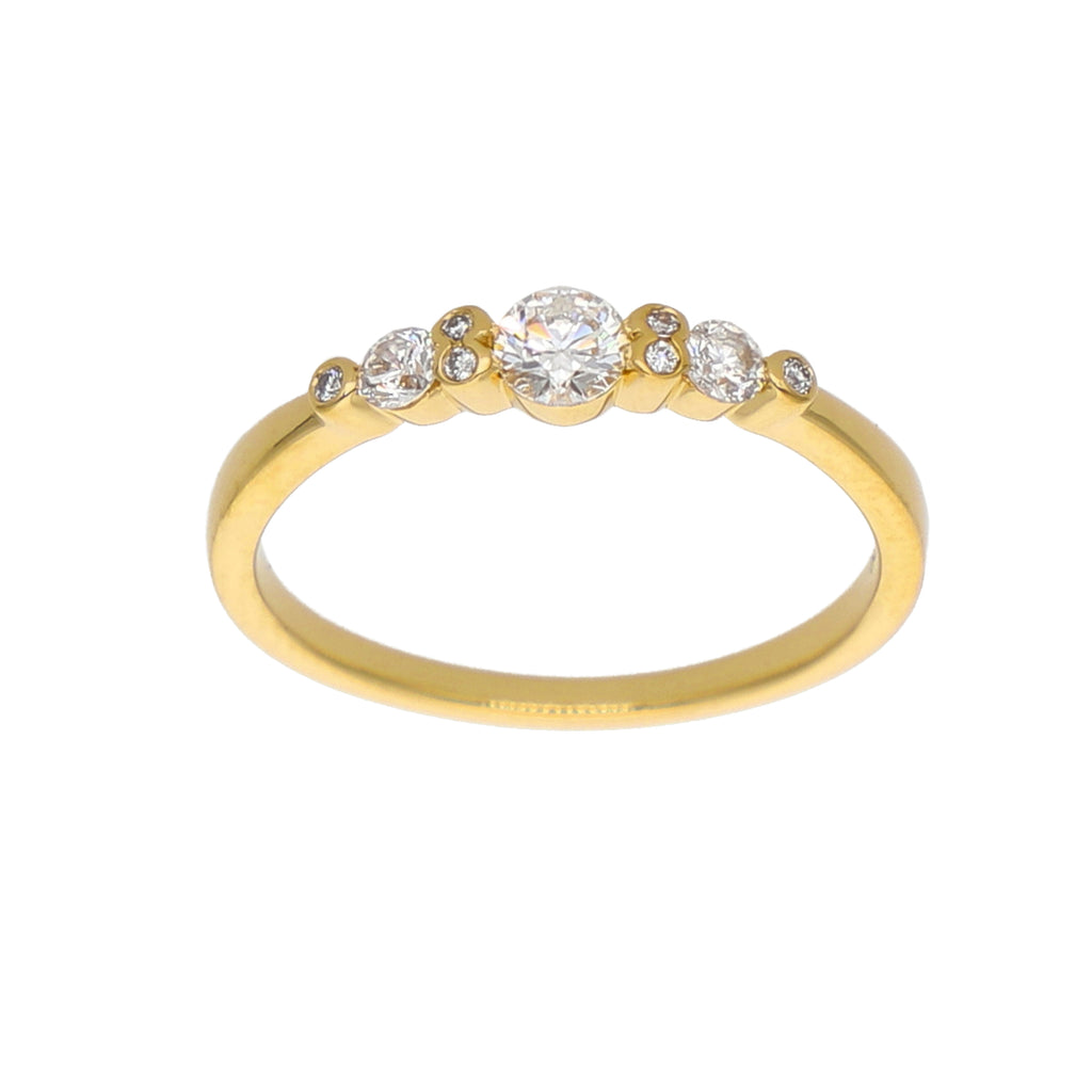 Anillo Oro Amarillo y Brillantes AN-14172