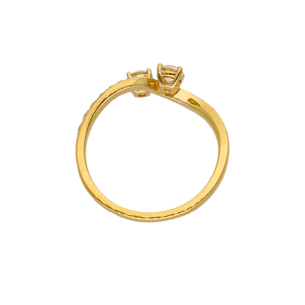 Anillo Oro Amarillo y Brillantes Tu y Yo AN-14173