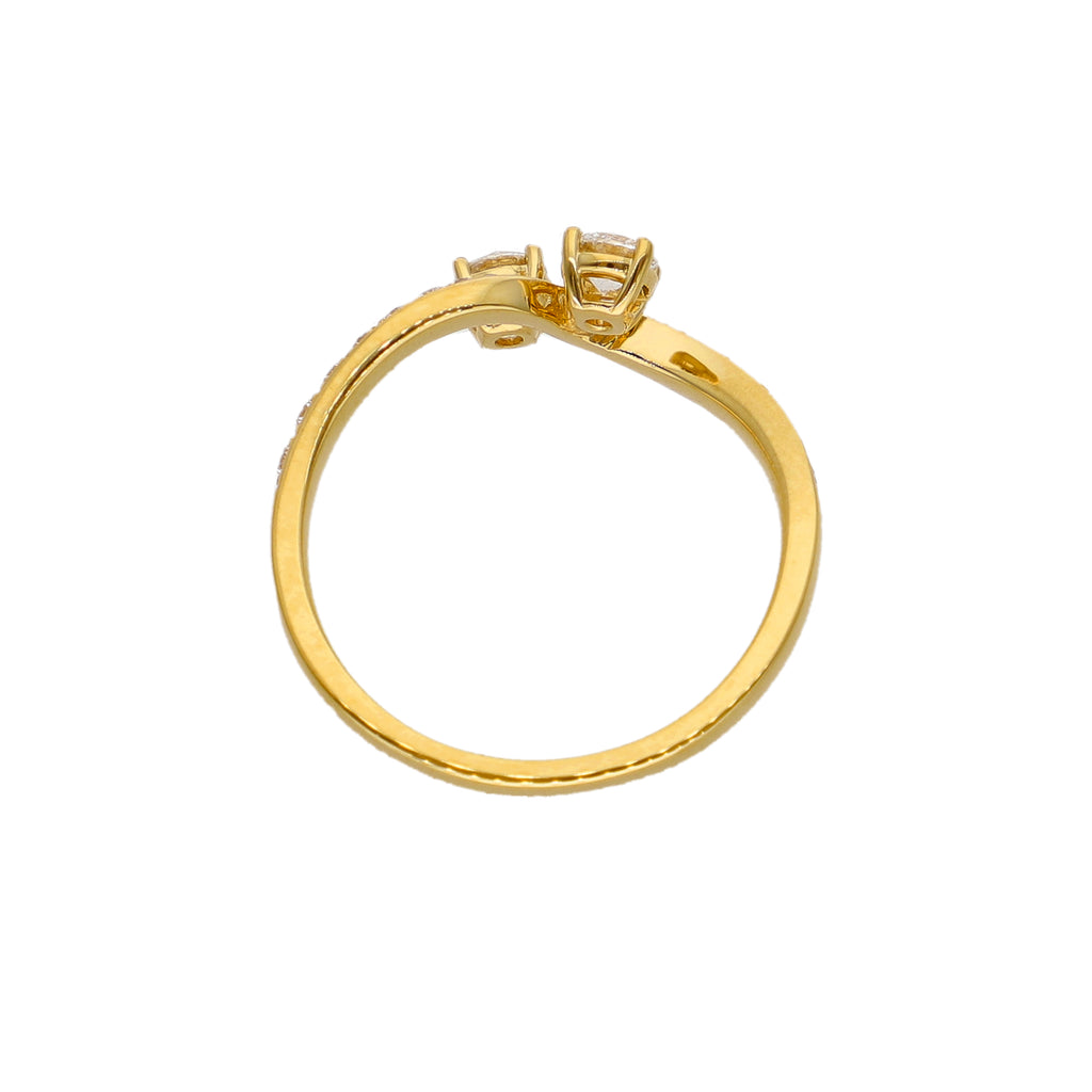 Anillo Oro Amarillo y Brillantes Tu y Yo AN-14173