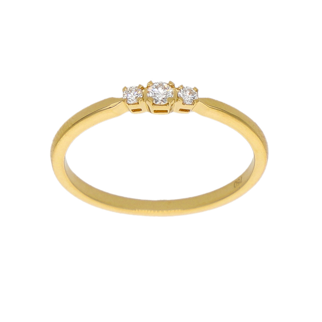Anillo Oro Amarillo y Brillantes AN-14174