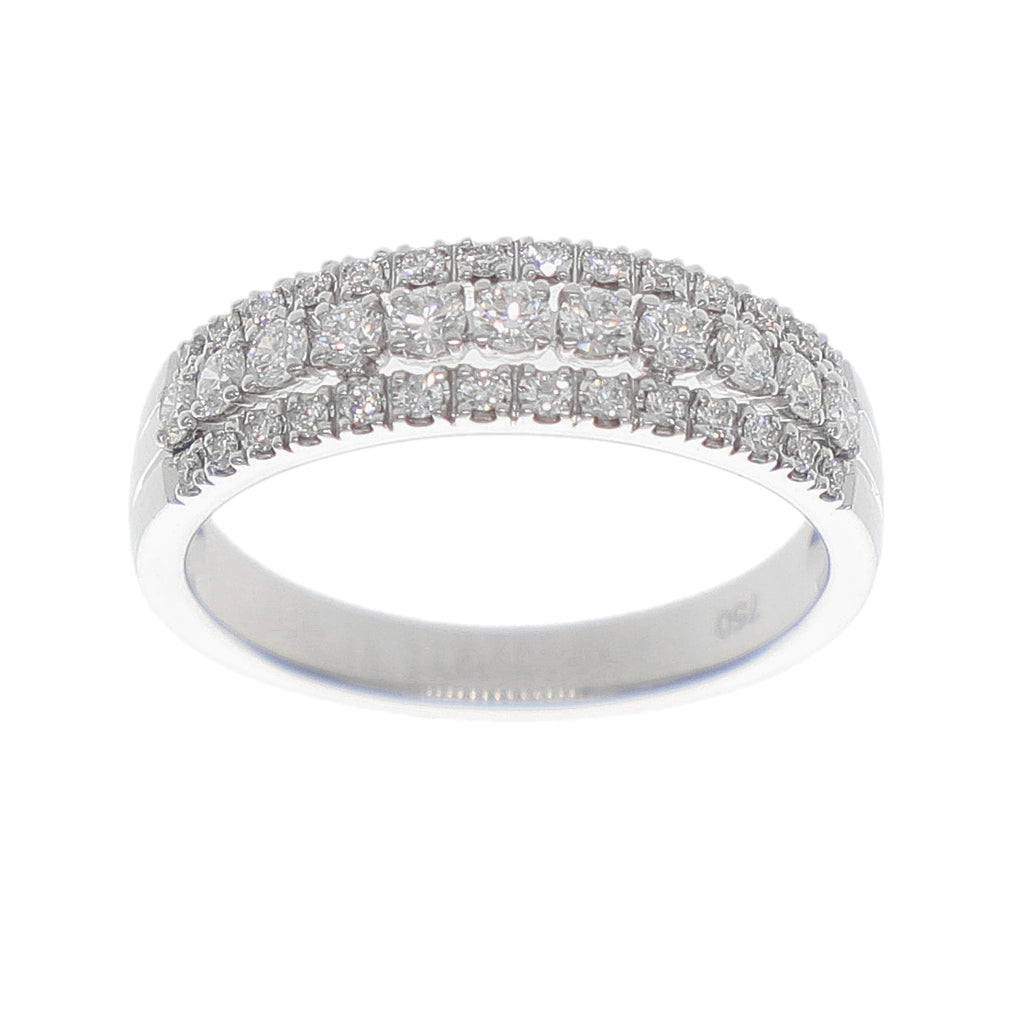 Anillo Oro Blanco y Brillantes AN-14183