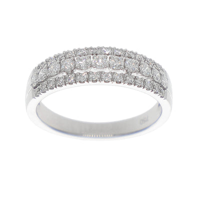 Anillo Oro Blanco y Brillantes AN-14183