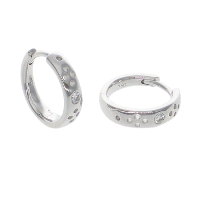 Aros Oro Blanco y Brillantes AR-14185