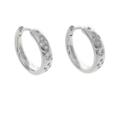 Aros Oro Blanco y Brillantes AR-14185