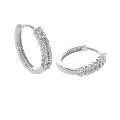 Aros Oro Blanco y Brillantes AR-14187