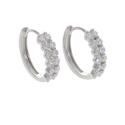 Aros Oro Blanco y Brillantes AR-14188