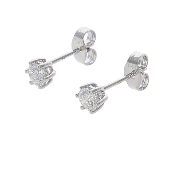 Aros Oro Blanco y Brillantes AR-14189