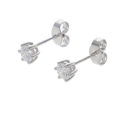 Aros Oro Blanco y Brillantes AR-14193