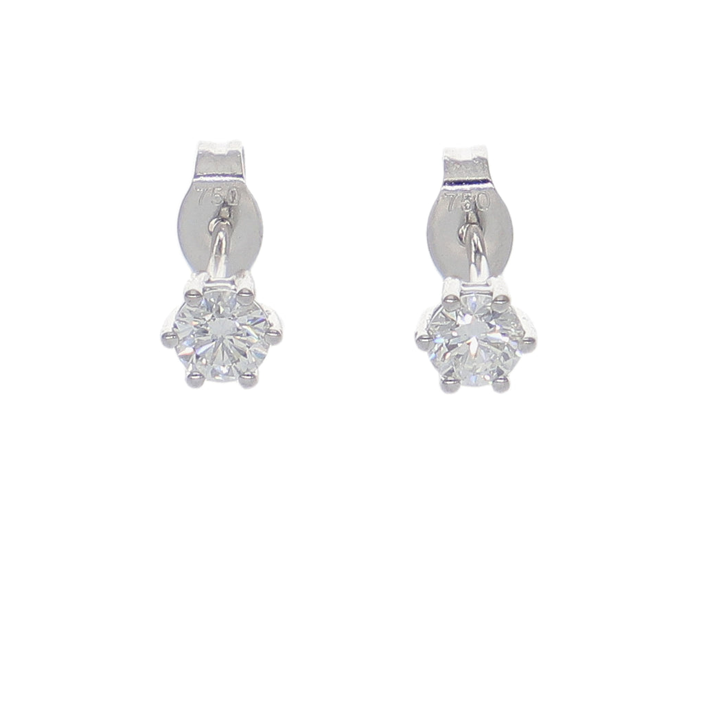 Aros Oro Blanco y Brillantes AR-14191