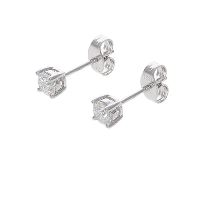 Aros Oro Blanco y Brillantes AR-14203