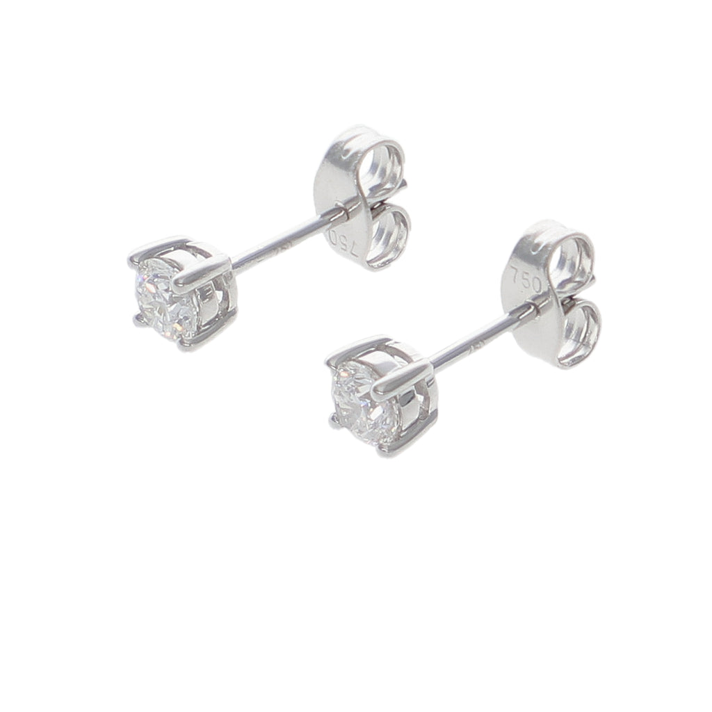 Aros Oro Blanco y Brillantes AR-14197