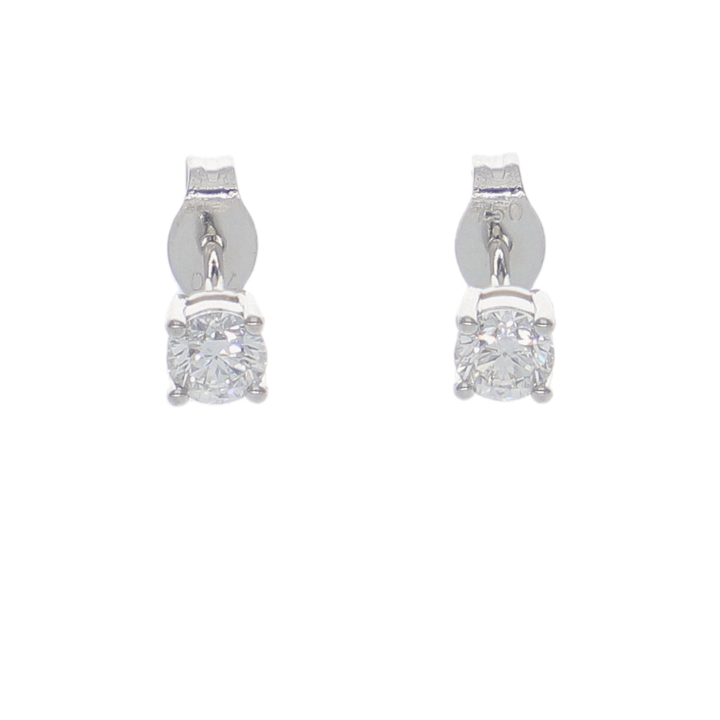 Aros Oro Blanco y Brillantes AR-14201