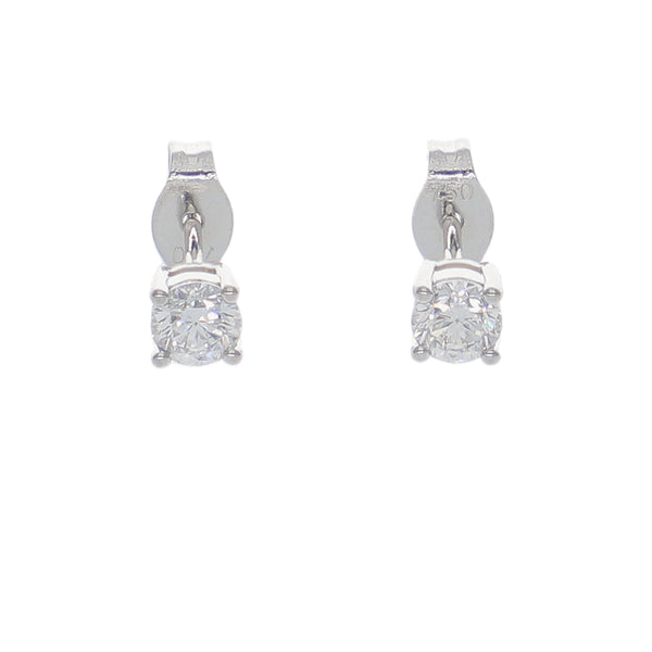 Aros Oro Blanco y Brillantes AR-14197