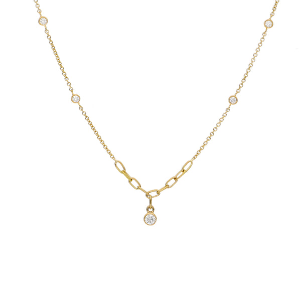 Collar Oro Amarillo y Brillantes CO-14207