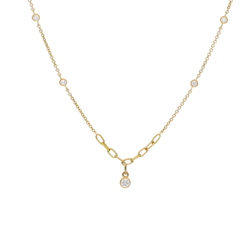 Collar Oro Amarillo y Brillantes CO-14207