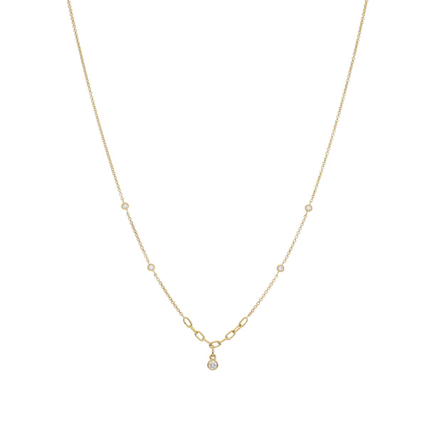 Collar Oro Amarillo y Brillantes CO-14207