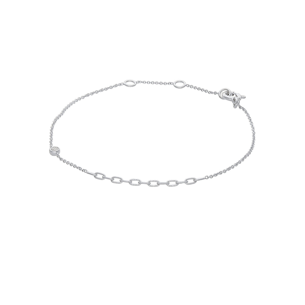 Pulsera Oro Blanco y Brillantes PU-14208