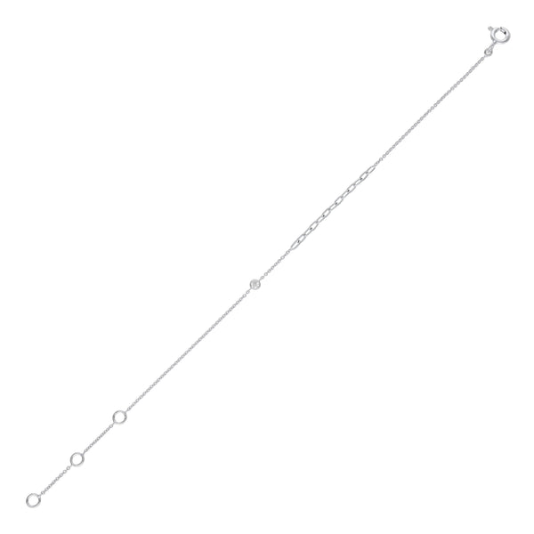 Pulsera Oro Blanco y Brillantes PU-14208