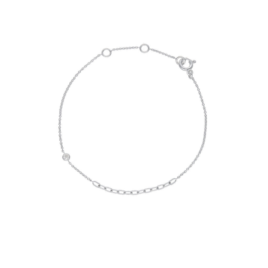 Pulsera Oro Blanco y Brillantes PU-14208