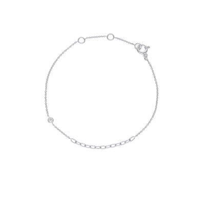 Pulsera Oro Blanco y Brillantes PU-14208