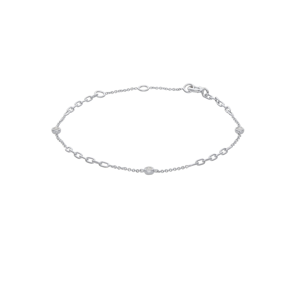 Pulsera Oro Blanco y Brillantes PU-14210