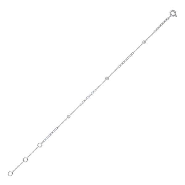 Pulsera Oro Blanco y Brillantes PU-14210