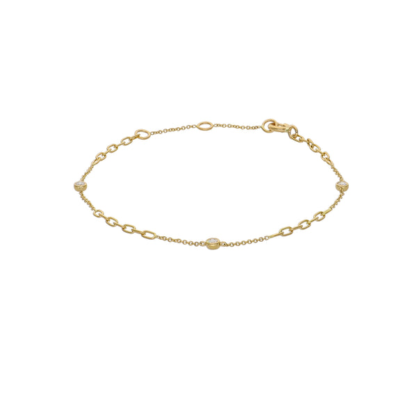 Pulsera Oro Amarillo y Brillantes PU-14211