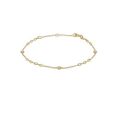 Pulsera Oro Amarillo y Brillantes PU-14211