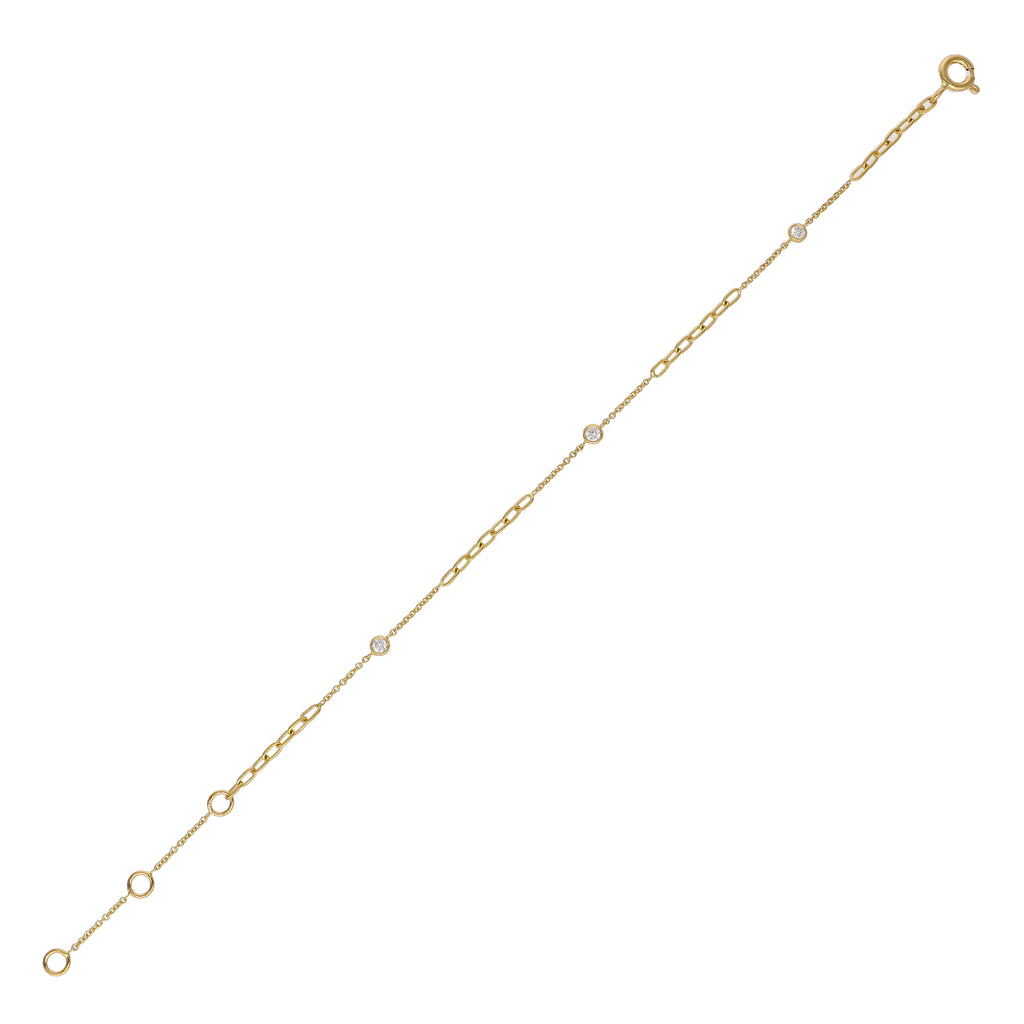 Pulsera Oro Amarillo y Brillantes PU-14211