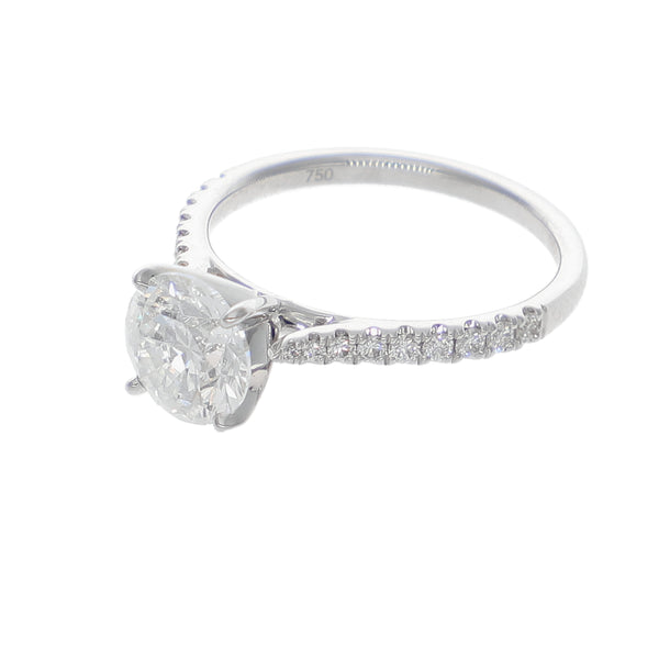 Anillo Oro Blanco y Brillantes Lab Grown AN-14212