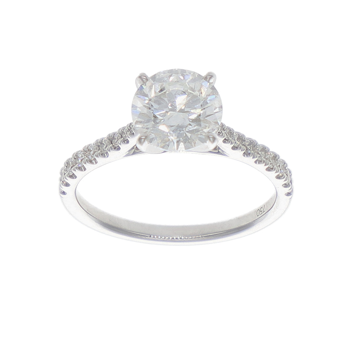 Anillo Oro Blanco y Brillantes Lab Grown AN-14212