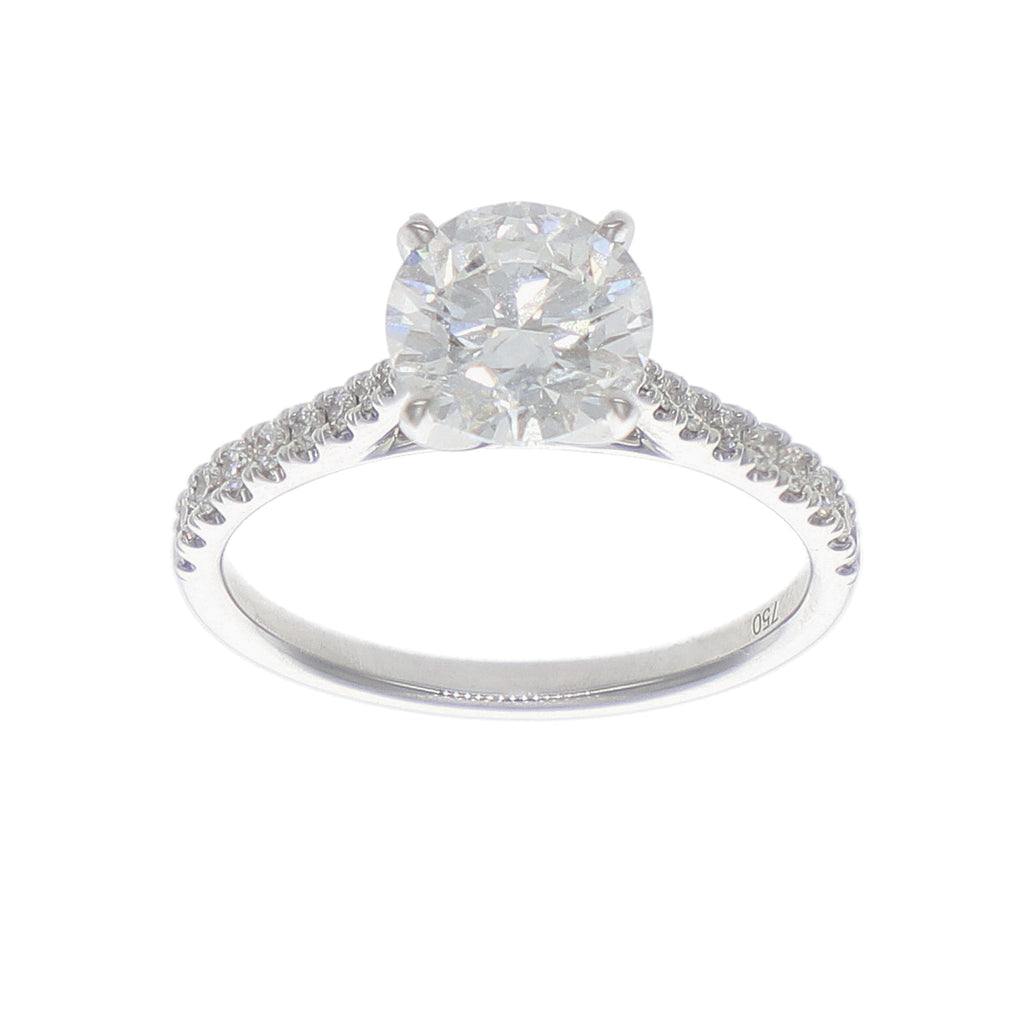 Anillo Oro Blanco y Brillantes Lab Grown AN-14212