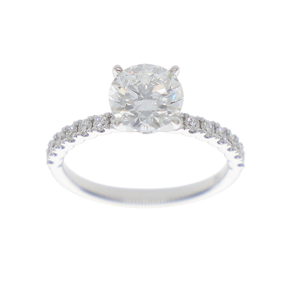 Anillo Oro Blanco y Brillantes Lab Grown AN-14213