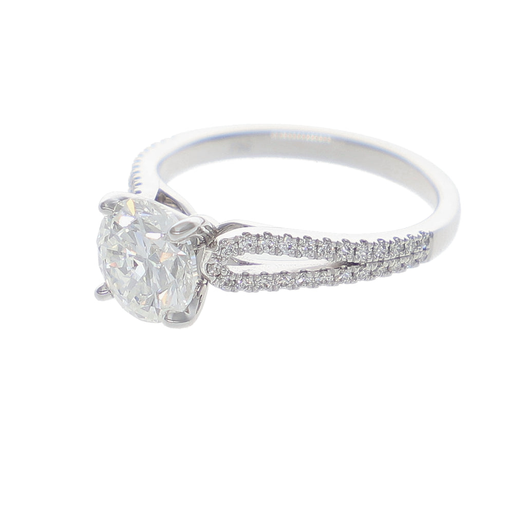 Anillo Oro Blanco y Brillantes Lab Grown AN-14214