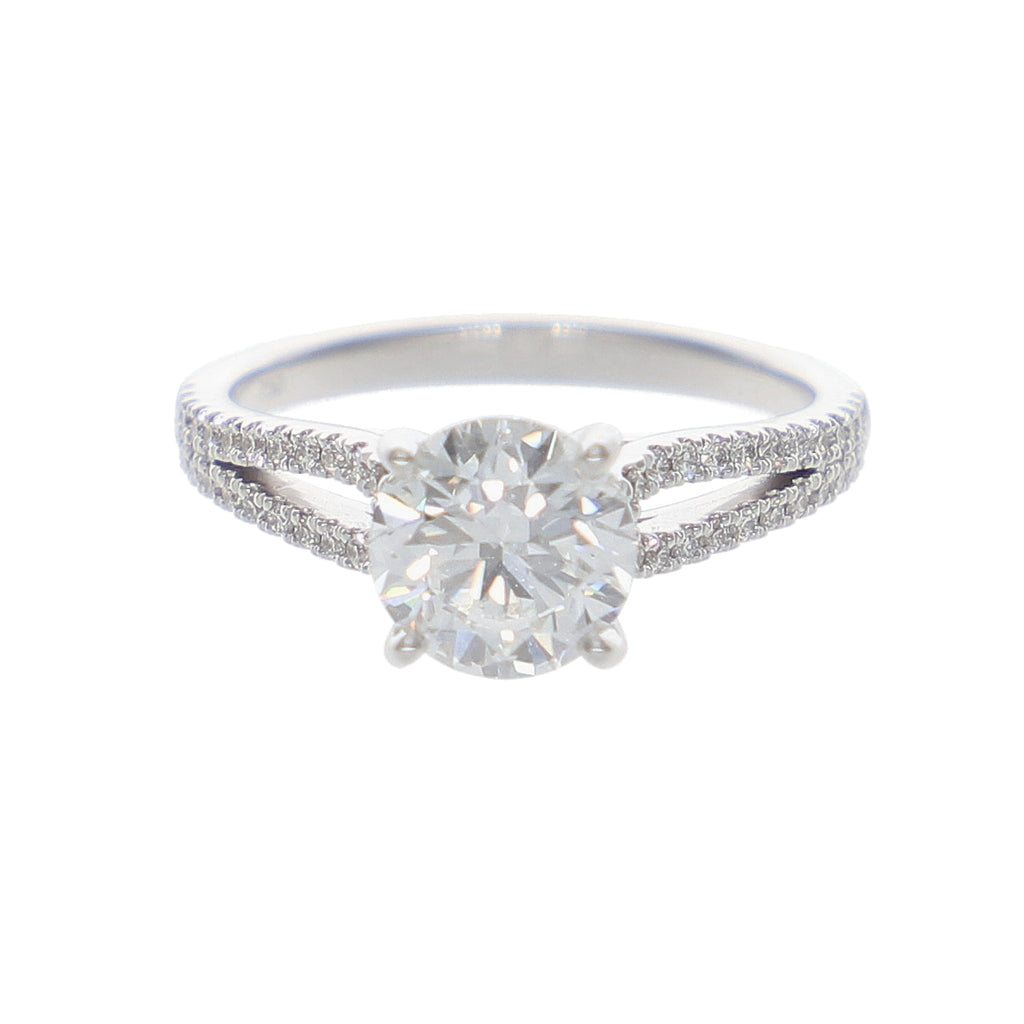 Anillo Oro Blanco y Brillantes Lab Grown AN-14214