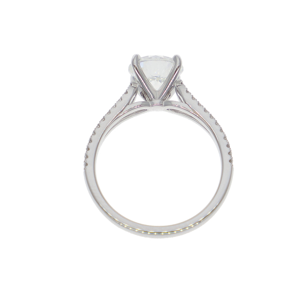 Anillo Oro Blanco y Brillantes Lab Grown AN-14214