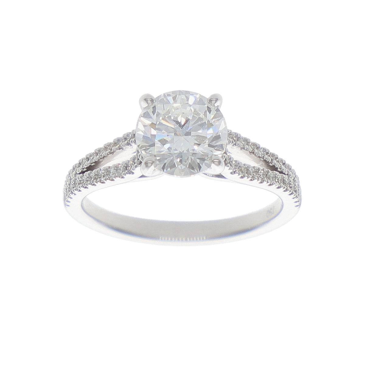 Anillo Oro Blanco y Brillantes Lab Grown AN-14214